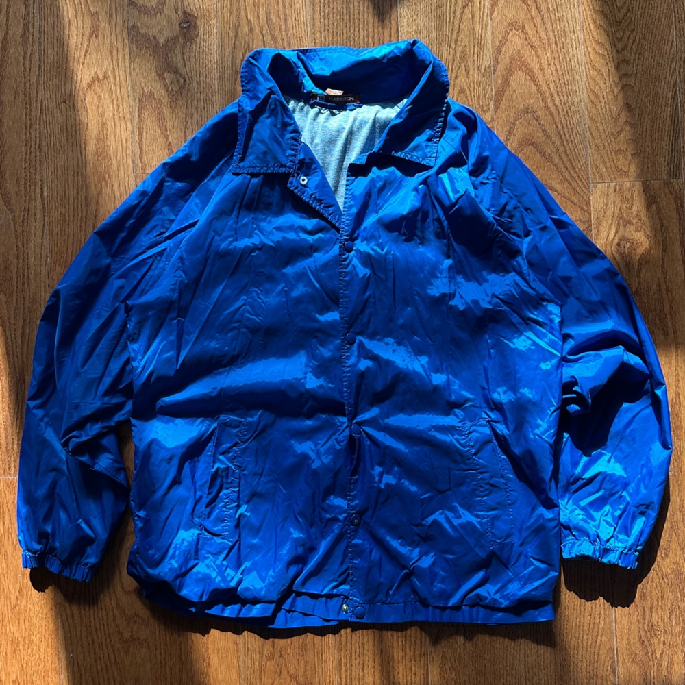 vintage royal blue windbreaker